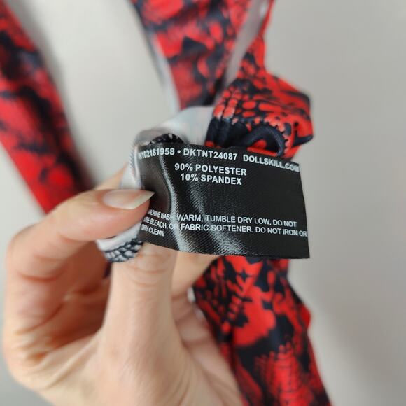 Dolls Kill Trickz n Treatz Ready For It Snake Costume Womens XS Red Jumpsuit NWT - Picture 7 of 10